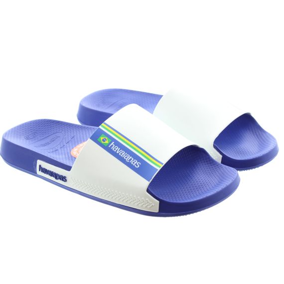 HAVAIANAS Adults Hav Slide Brasil Sandals In Blue