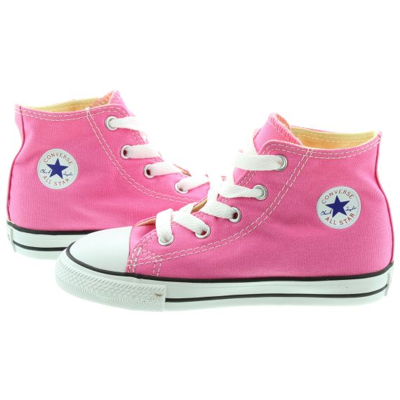 CONVERSE Canvas All Star Hi Kids Boots in Pink