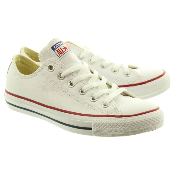 CONVERSE Leather Allstar Ox Shoes in White