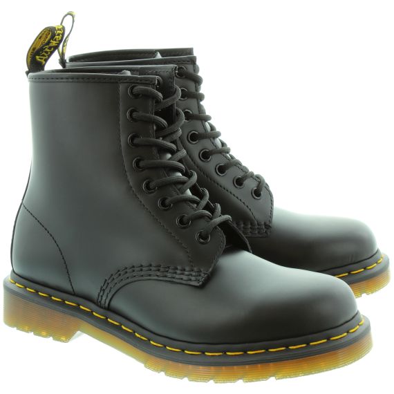 DR MARTENS Leather 1460 8 Eyelet Boots in Black