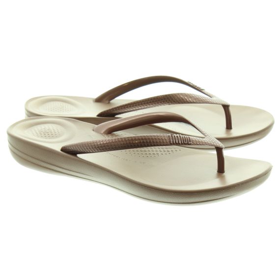 FITFLOP Lades Iqushion Flip Flops In Bronze