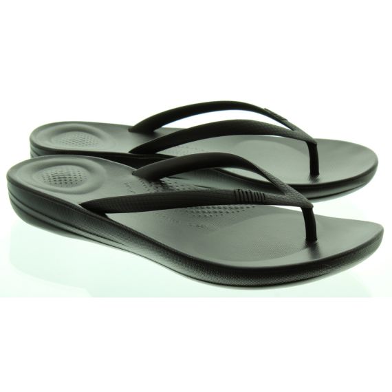 FITFLOP Ladies Iqushion Flip Flops In Black