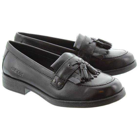 GEOX Kids Agata Loafers in Black