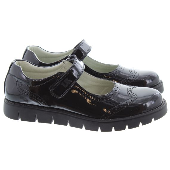 LELLI KELLY Kids LK8386 Nicole Wedge Shoes In Black Patent