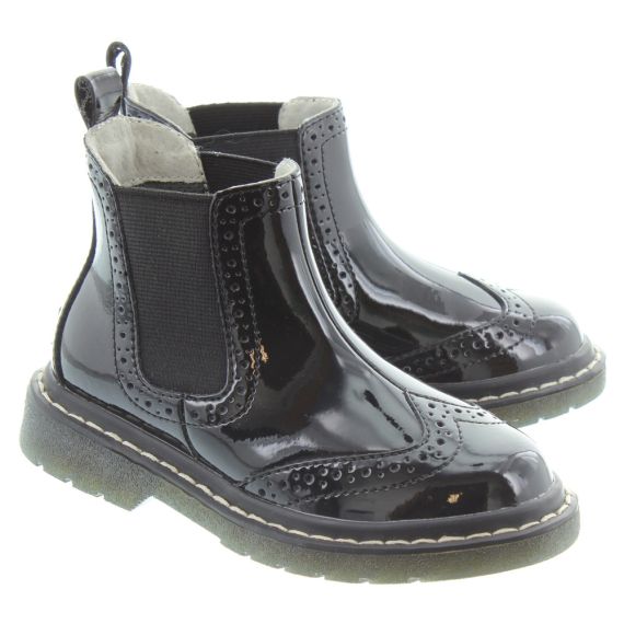 LELLI KELLY LK8294 Noelle Chelsea Boots In Black Patent