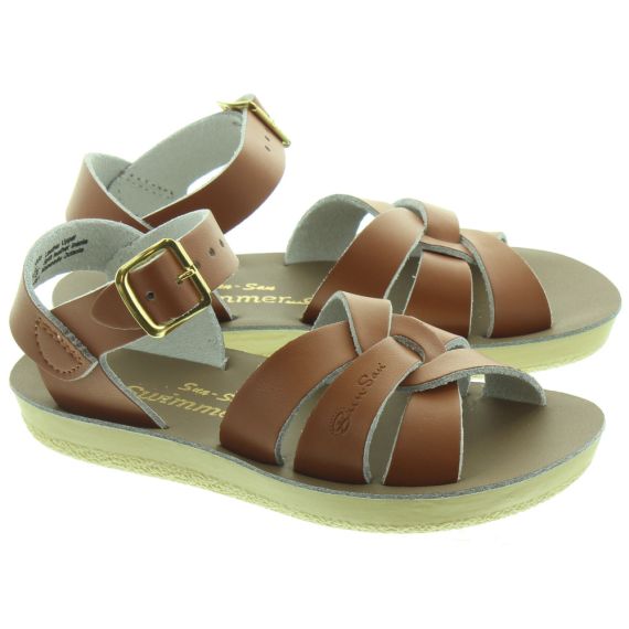 SALT WATER Kids Swimmer Sandals In Tan