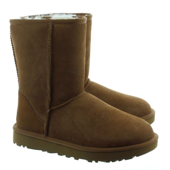 UGG Ladies Classic Short II Boots In Chestnut