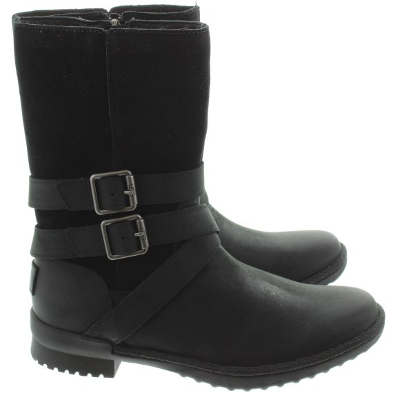 UGG Ladies Lorna Calf Boots In Black