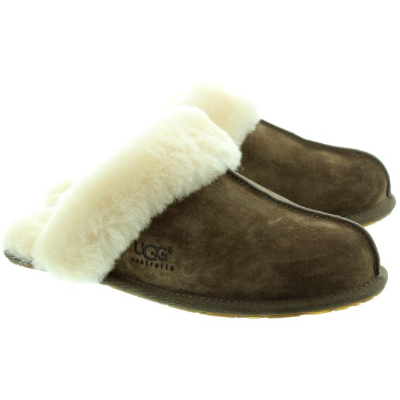 UGG Scuffette Sheepskin Slipper in Espresso Brown