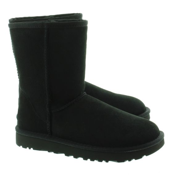 UGG Womens Classic Short II Boots In Black