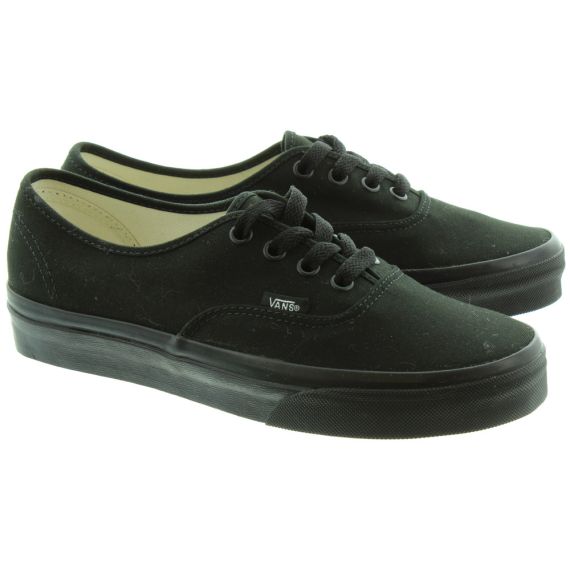 VANS Authentic Lace Pumps In All Black