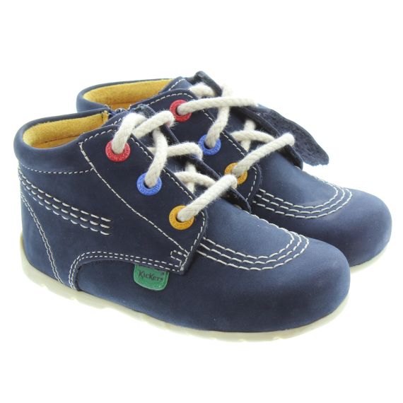 KICKERS Kickhi Zip Baby Boots In Navy