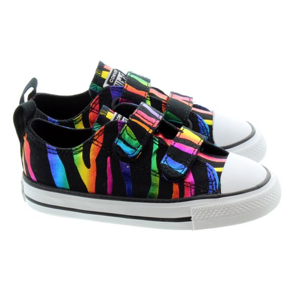 CONVERSE Kids All Star 2 Velcro In Black Multi 