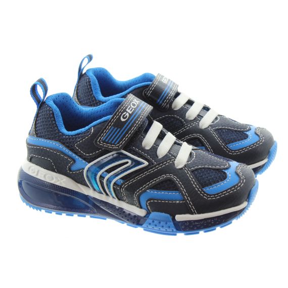 GEOX Kids Bayonyc Light Up Trainers In Navy
