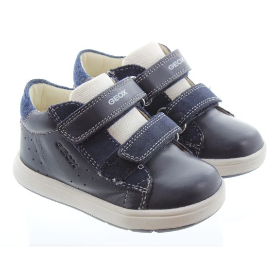 GEOX Kids Biglia Velcro Boots In Navy