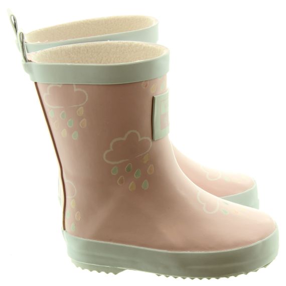 Grass And Air Kids GA300 Colour Changing Wellies In Baby Pink