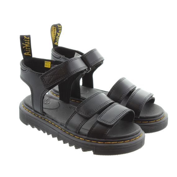 DR MARTENS Kids Klaire Sandals In Black