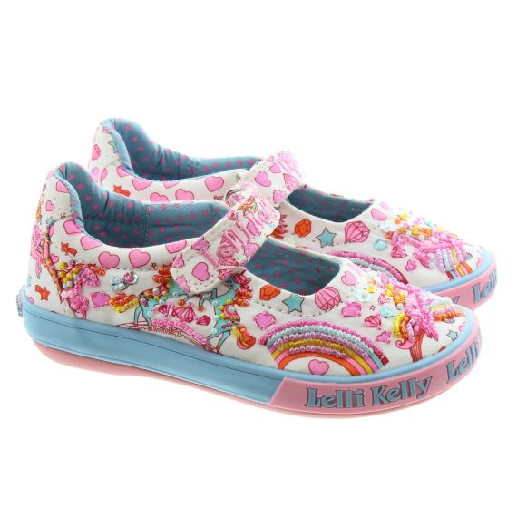 LELLI KELLY Kids LK1050 Dorothy Unicorn Bar Shoes In White