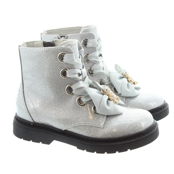 LELLI KELLY Kids LK4522 Teddy Boots In Silver