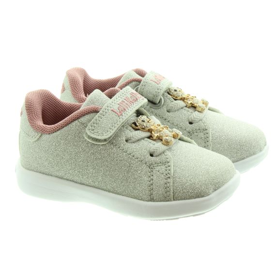 LELLI KELLY Kids LK4800 Teddy Trainers In Silver