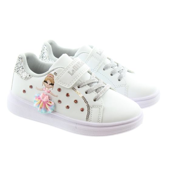 LELLI KELLY Kids LK4826 Mille Stelle Changeable Tutu Trainers In White