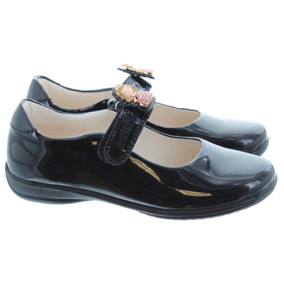 LELLI KELLY Kids LK8215 Prinny Bar Shoes In Black Patent