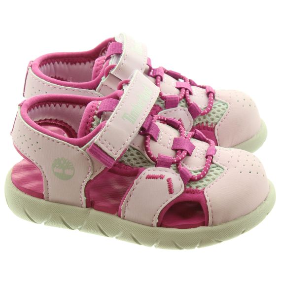 TIMBERLAND Kids Perkins Fisherman Sandals In Pink