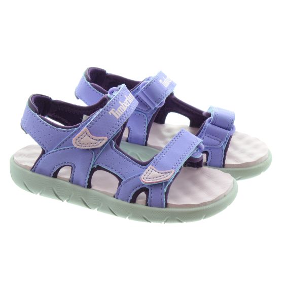 TIMBERLAND Kids Perkins Sandals In Purple