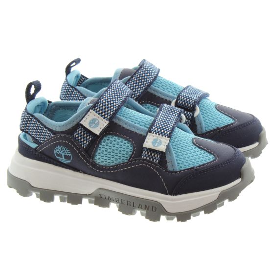 TIMBERLAND Kids Treeline Fisherman Trainers In Navy