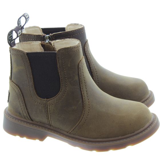 UGG Kids UGG waterproof Bolden Chelsea Boots in Walnut