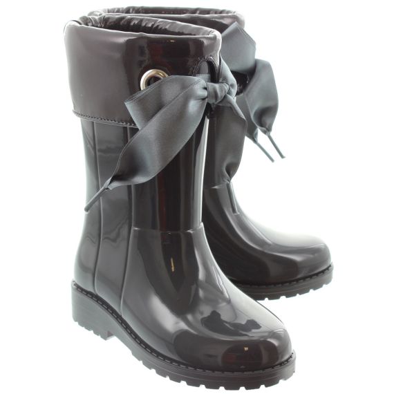 IGOR Kids 'Campera Charol' Xerise Bow Wellingtons In Grey