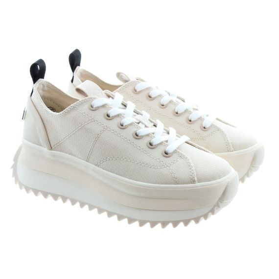 TAMARIS Ladies 23731 Platform Trainers In Ivory