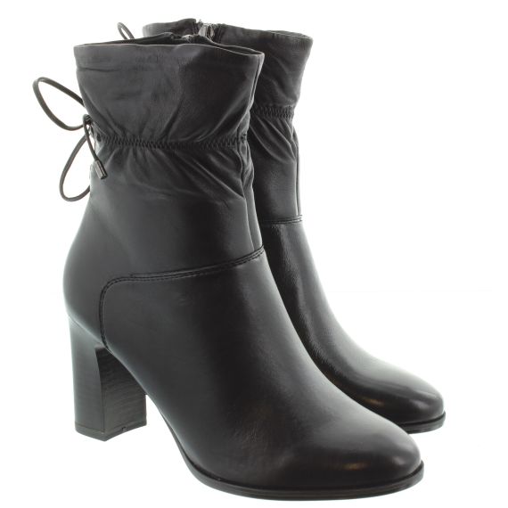 TAMARIS Ladies 25368 Heeled Ankle Boots In Black