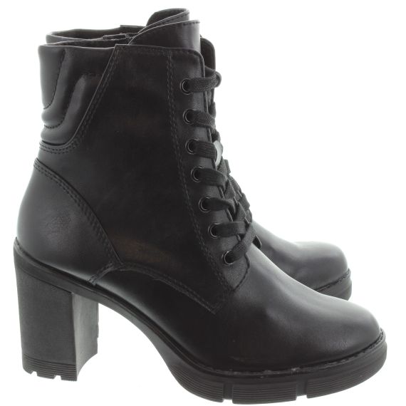 MARCO TOZZI Ladies 25712 Heel Ankle Boot in Black