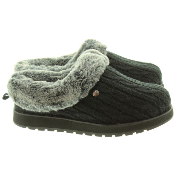 SKECHERS Ladies 31204 Slippers In Black