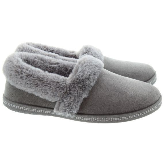 SKECHERS Ladies 32777 Closed Slipper in Charcoal