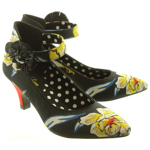 RUBY_SHOO Ladies Carla Heel Bar Shoes In Floral