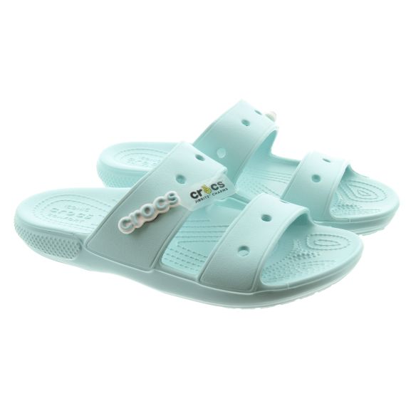 CROCS Ladies Classic Slide Sandals In Pure Water Blue