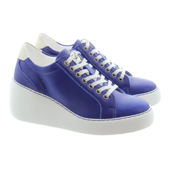 FLY Ladies Dile Wedge Trainers In Blue