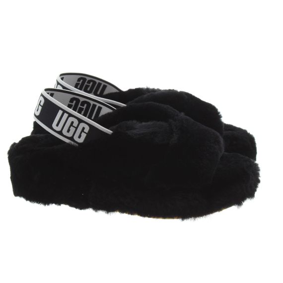 UGG Ladies Fab Yeah Slides In Black