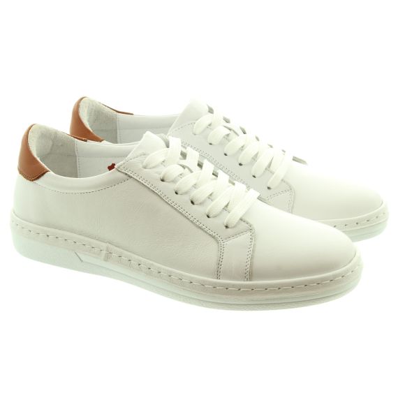 LUNAR Ladies FLE116 Mericee Lace Trainers In White