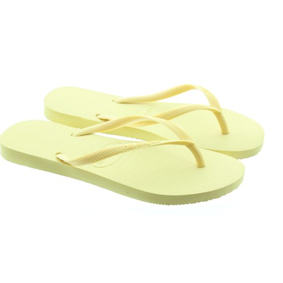 HAVAIANAS Ladies Hav Slim Flip Flops In Lemon