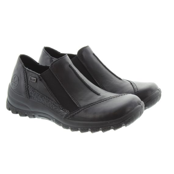 RIEKER Ladies L7178 Slip On Shoes In Black 
