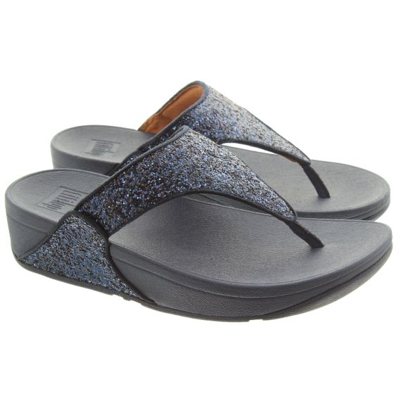 FITFLOP Ladies Lulu Glitter Toe Post in Navy