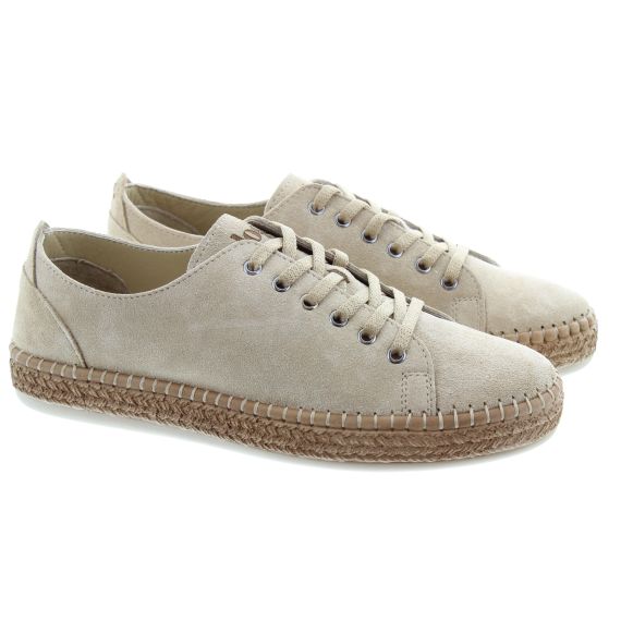 LAZY_DOGZ Ladies Maddison Suede Trainers In Beige