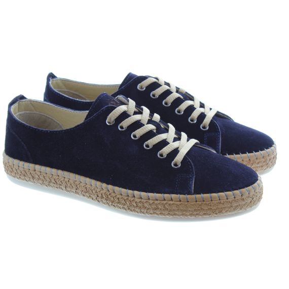 LAZY_DOGZ Ladies Maddison Suede Trainers In Navy