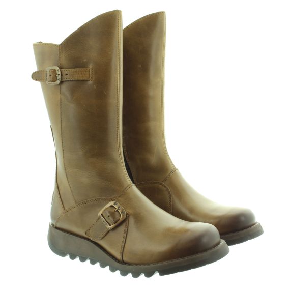FLY Ladies Mes 2 Calf Boots In Camel