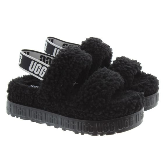 UGG Ladies Oh Fluffita Sliders In Black