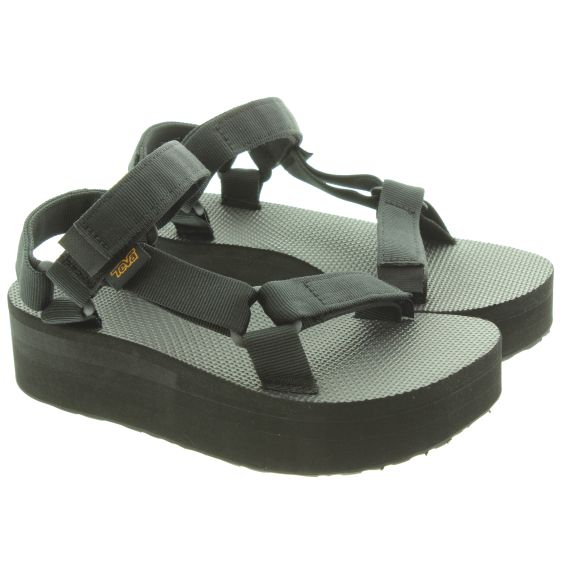 TEVA Ladies Original Flatform Universal Sandals In Black