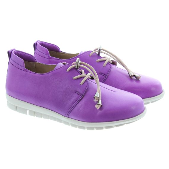 ADESSO Ladies Sarah Elastic Lace Shoes In Violet